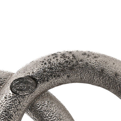 Chanel Metal Baguette Crystal CC Brooch Silver 4 of 5