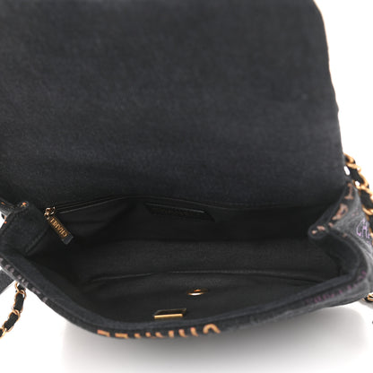 Chanel Denim Quilted Denim Mood Large Flap Black Multicolor 7 of 11