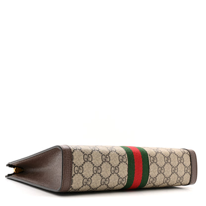 Gucci GG Supreme Monogram Web Ophidia Pouch Brown 4 of 10