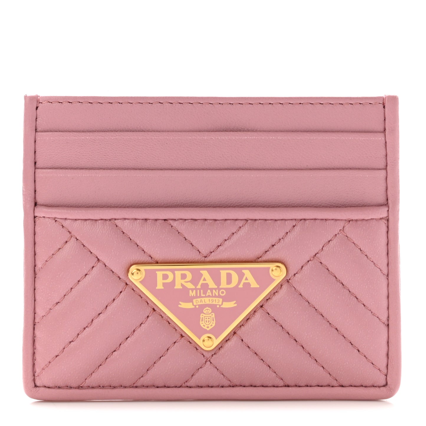 Nappa Impunture Logo Card Holder Rosa