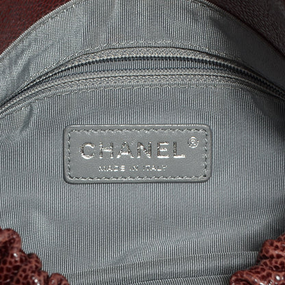 Chanel Grained Calfskin Quilted Medium Elastic Flap Bordeaux 6 of 8