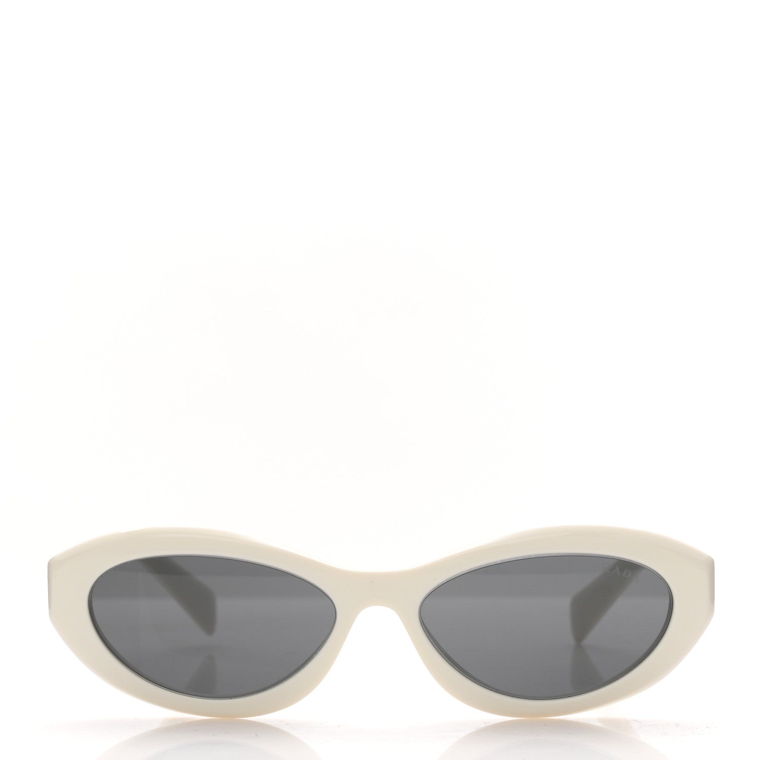 Prada Acetate Oval Sunglasses SPR 26Z Chalk White 2 of 8