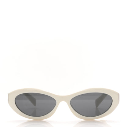 Prada Acetate Oval Sunglasses SPR 26Z Chalk White 2 of 8