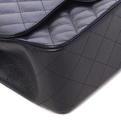 Chanel Caviar Quilted Jumbo Double Flap Black 6 of 11