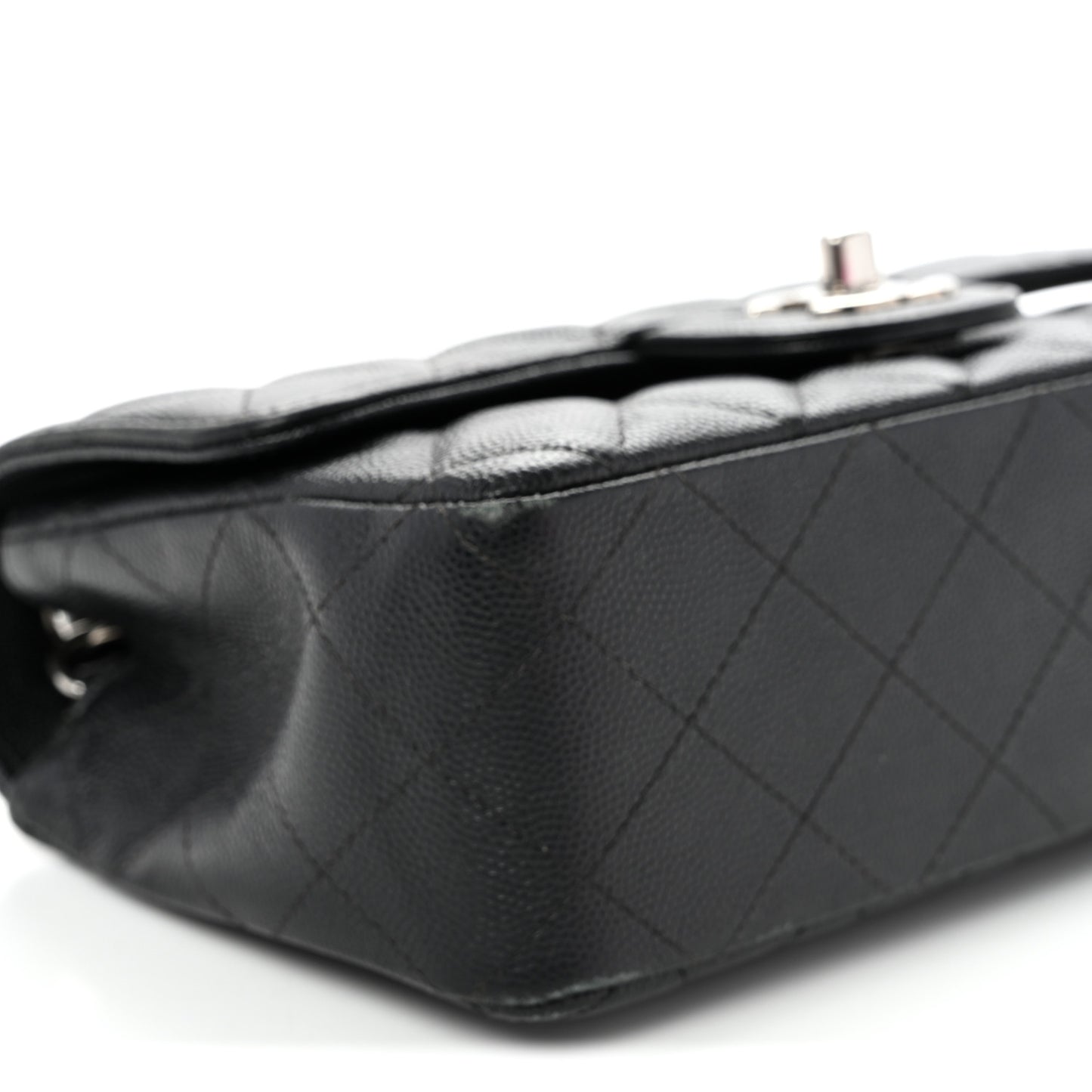 Caviar Quilted Mini Rectangular Flap Black