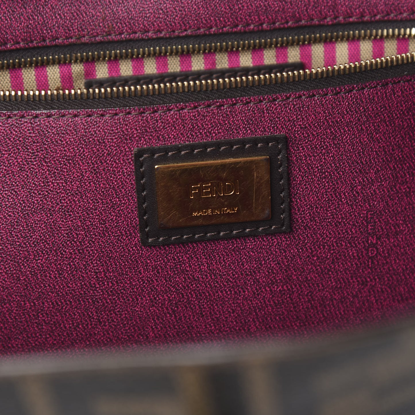 Zucca Spalmati Medium Roll Tote Tobacco Fuxia