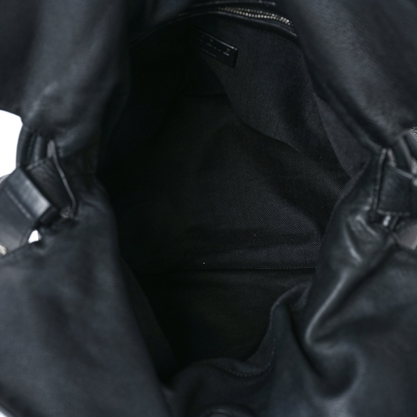 Calfskin Flamenco Knot Bag Black