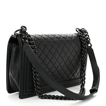 Chanel Calfskin Quilted New Medium Boy Flap So Black 3 of 11