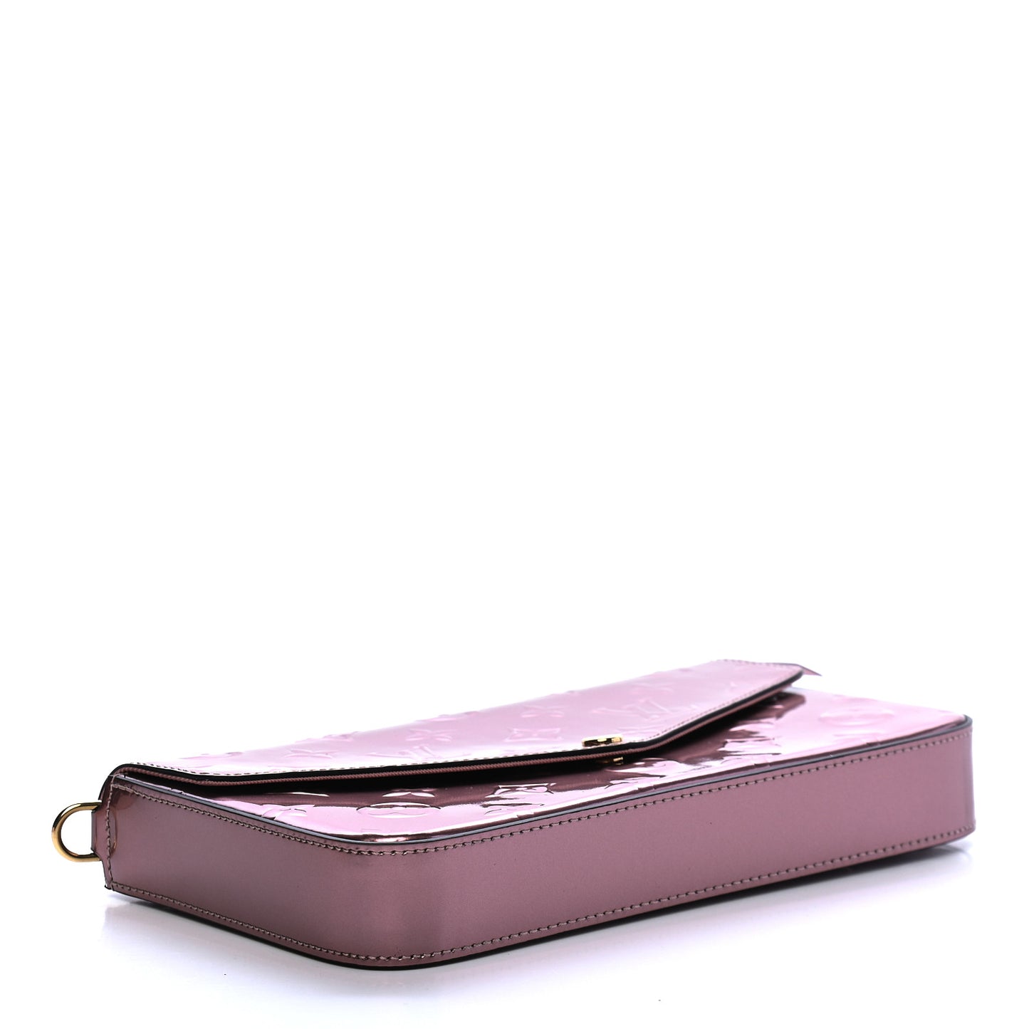 Vernis Pochette Felicie Chain Wallet Metallic Pale Pink