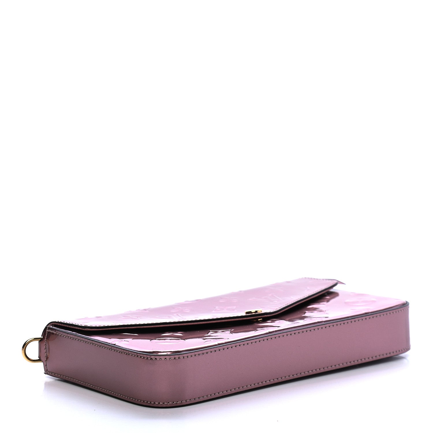 Louis Vuitton Vernis Pochette Felicie Chain Wallet Metallic Pale Pink 4 of 9