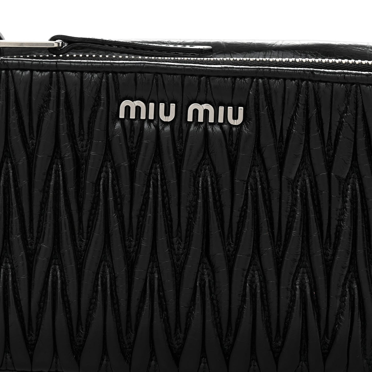 Vitello Lux Matelasse Crossbody Bag Black
