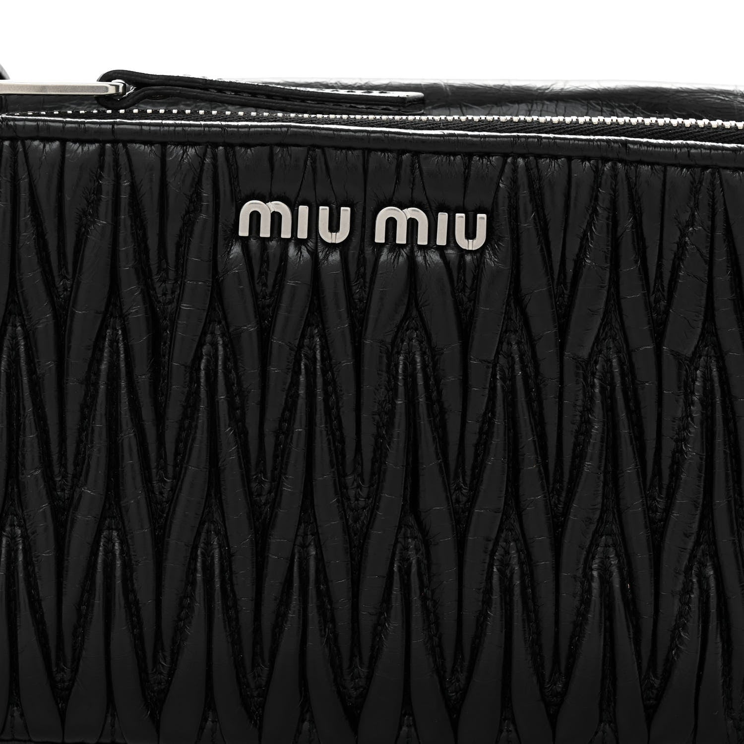 Miu Miu Vitello Lux Matelasse Crossbody Bag Black 8 of 10