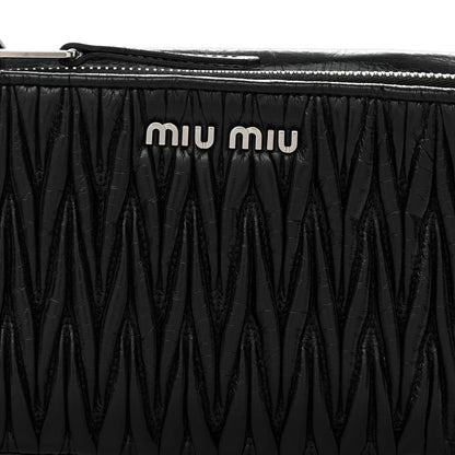Miu Miu Vitello Lux Matelasse Crossbody Bag Black 8 of 10
