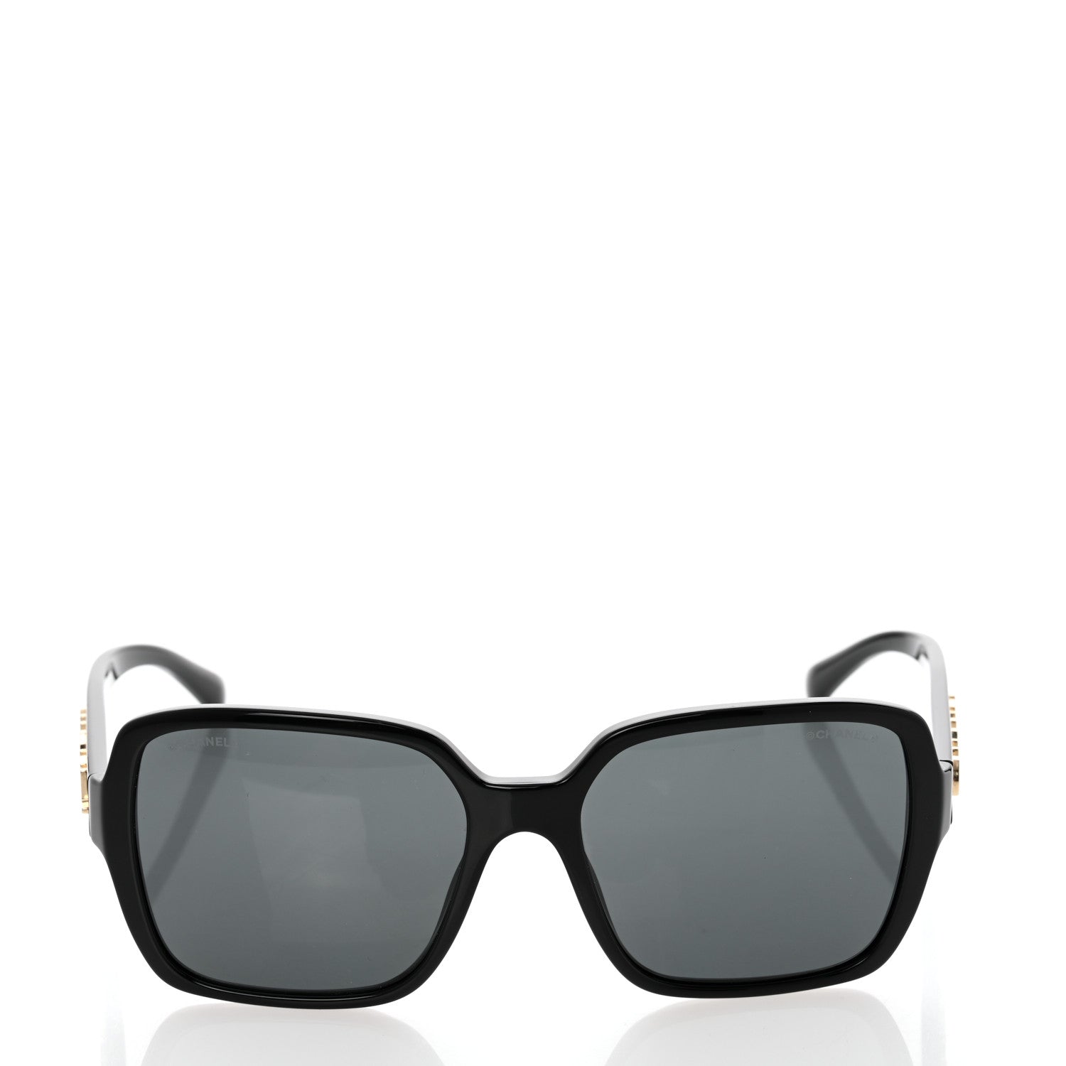 Chanel Acetate Polarized Square Sunglasses 5408 Black 2 of 8