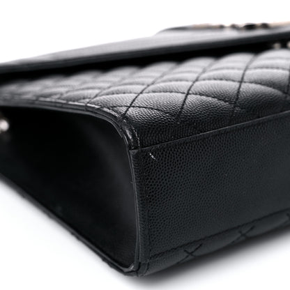 Saint Laurent Grain De Poudre Textured Mixed Matelasse Large Triquilt Monogram Satchel Black 9 of 17