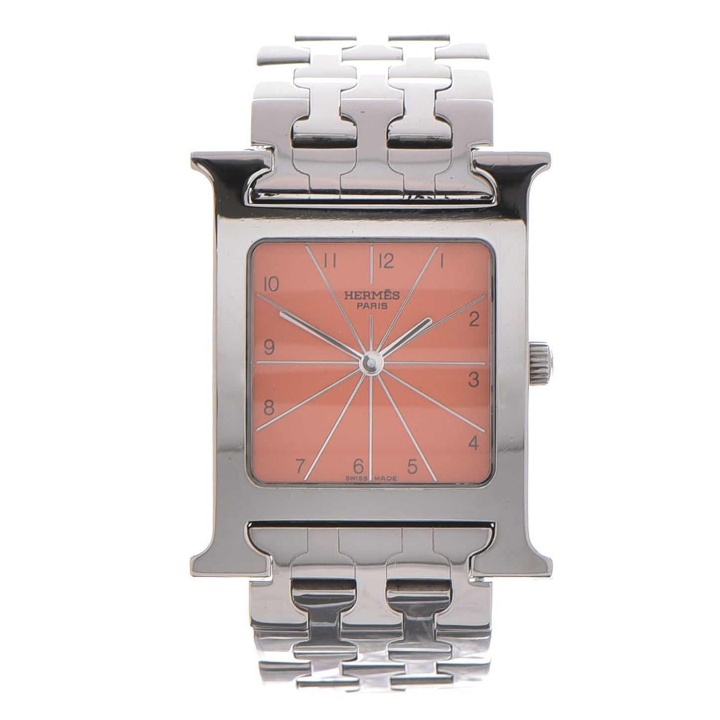Stainless Steel 26mm Heure H Hour Quartz Watch Orange