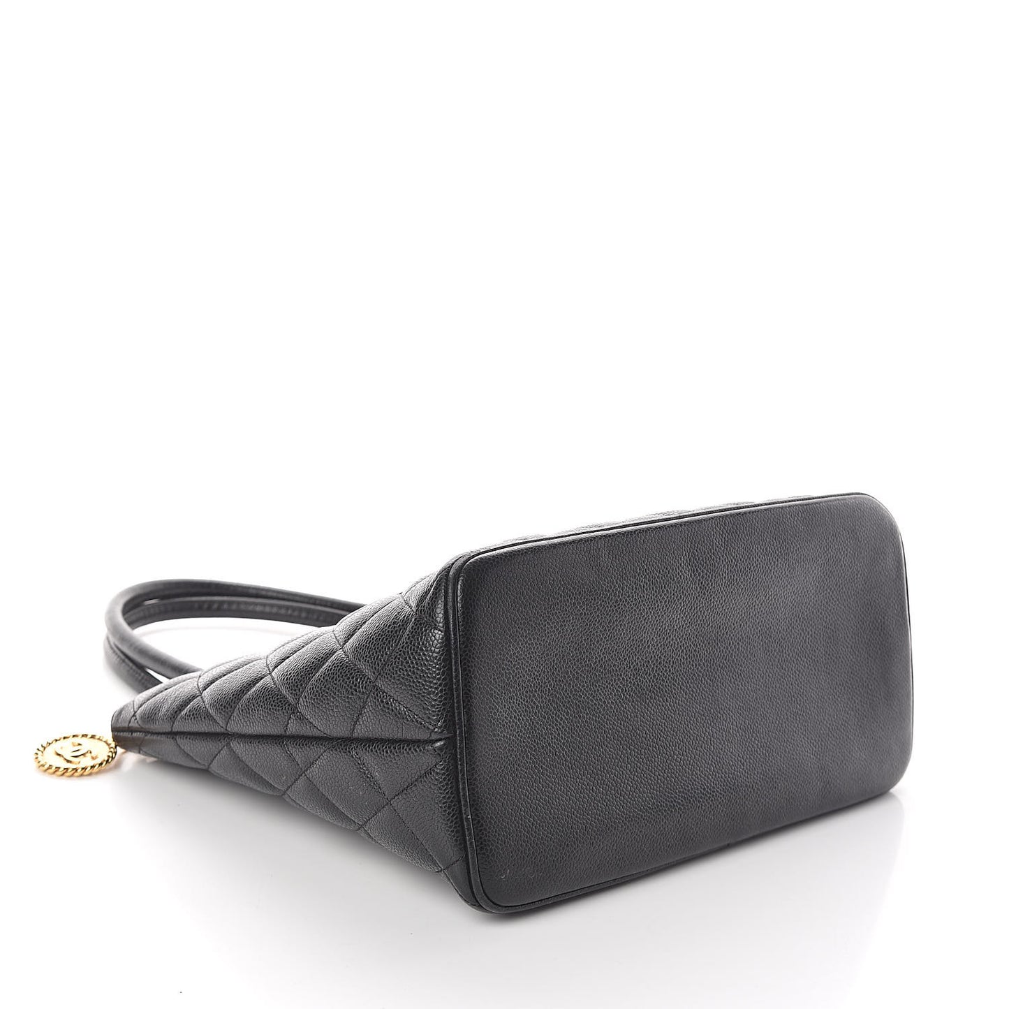 Caviar Quilted Medallion Tote Black