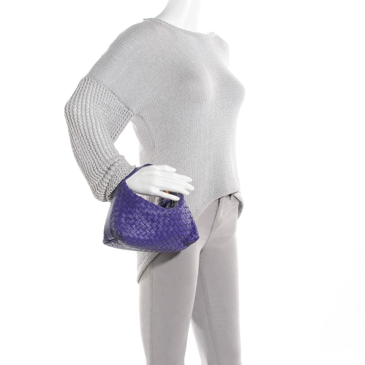 Bottega Veneta Nappa Intrecciato Cosmetic Case Violet 2 of 10