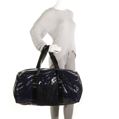 Chanel Coated Canvas Sport Duffle Dark Blue 2 of 7