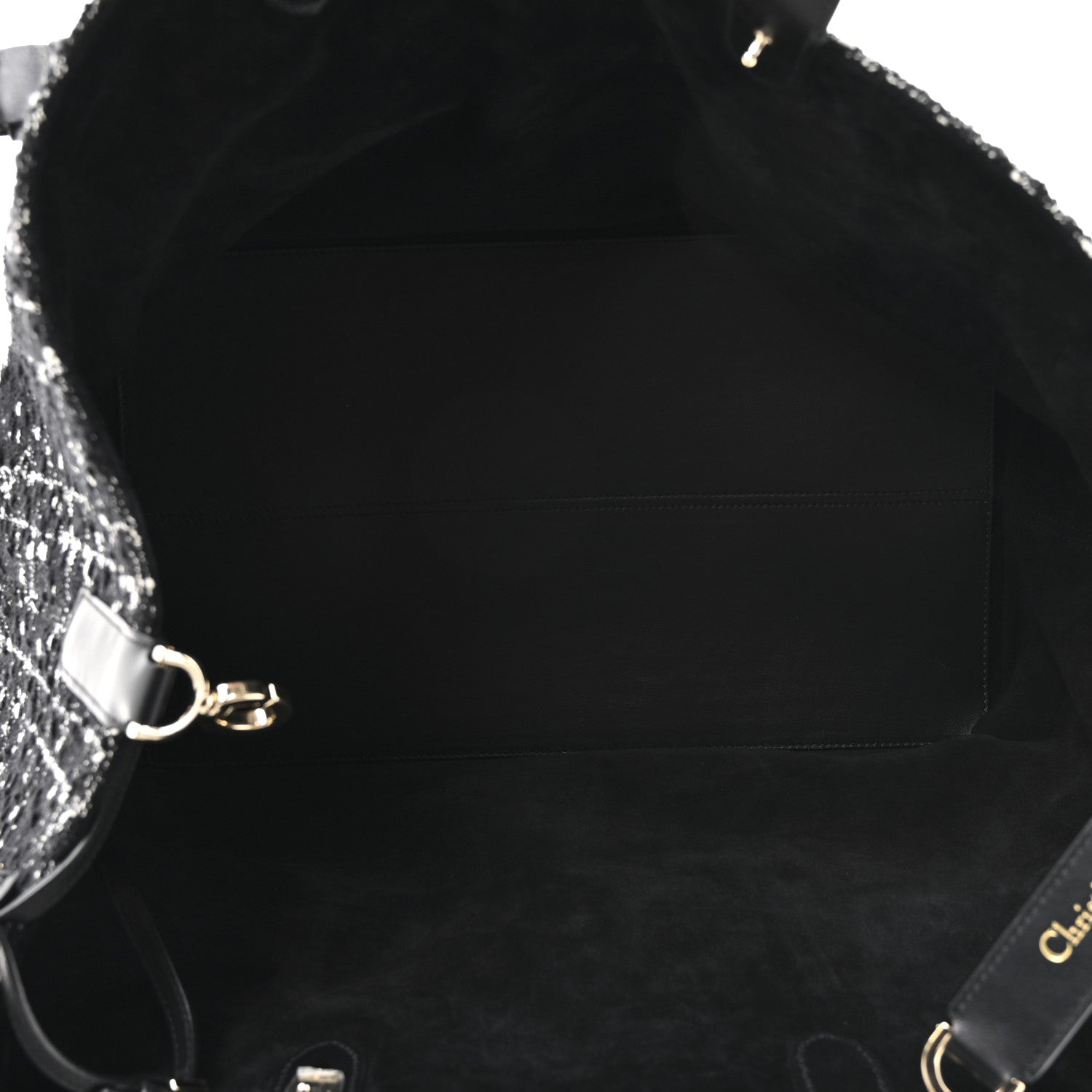 Christian Dior Tweed Cannage Large Toujours Black White 10 of 21