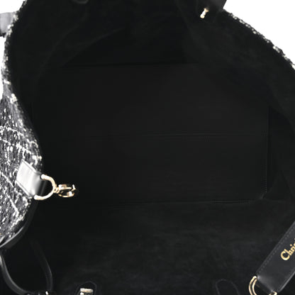 Christian Dior Tweed Cannage Large Toujours Black White 10 of 21