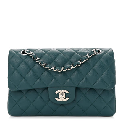 Chanel Caviar Quilted Small Double Flap Light Green 1 of 11