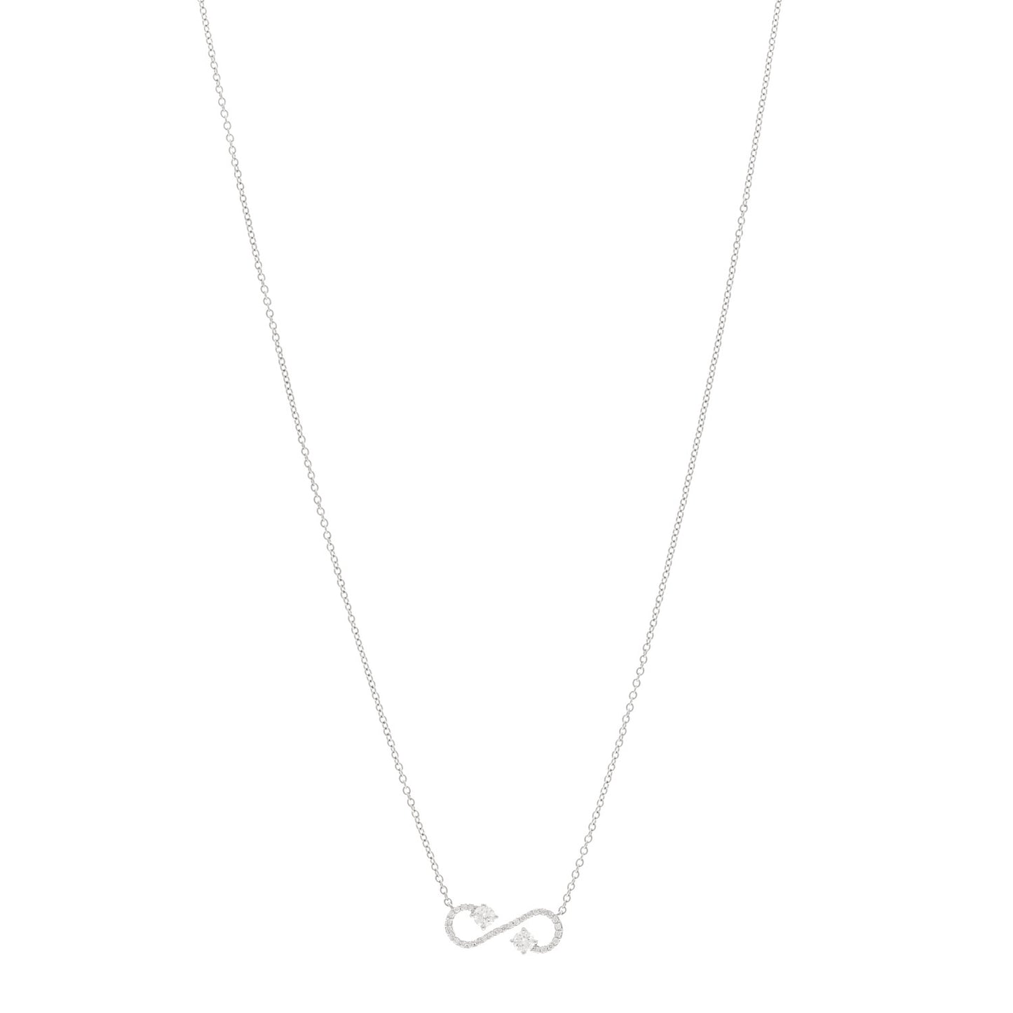 Platinum Diamond Enchant Scroll Necklace
