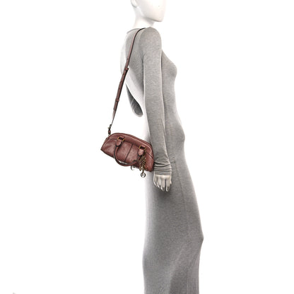 Chloe Buffalo Ostrich Effect Small Charms Bowling Bag Nougat 2 of 10
