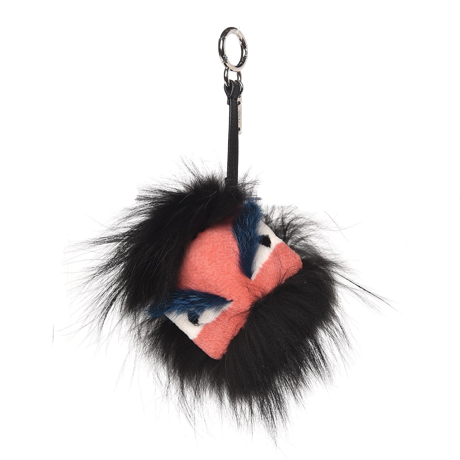 Fendi Rabbit Mink Fox Fur Dragoo Monster Bag Bug Charm Black 1 of 5