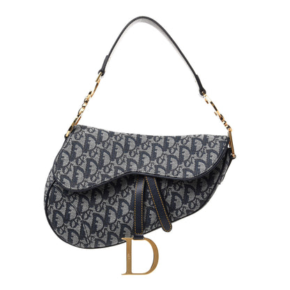 Christian Dior Monogram Saddle Bag Blue 1 of 12