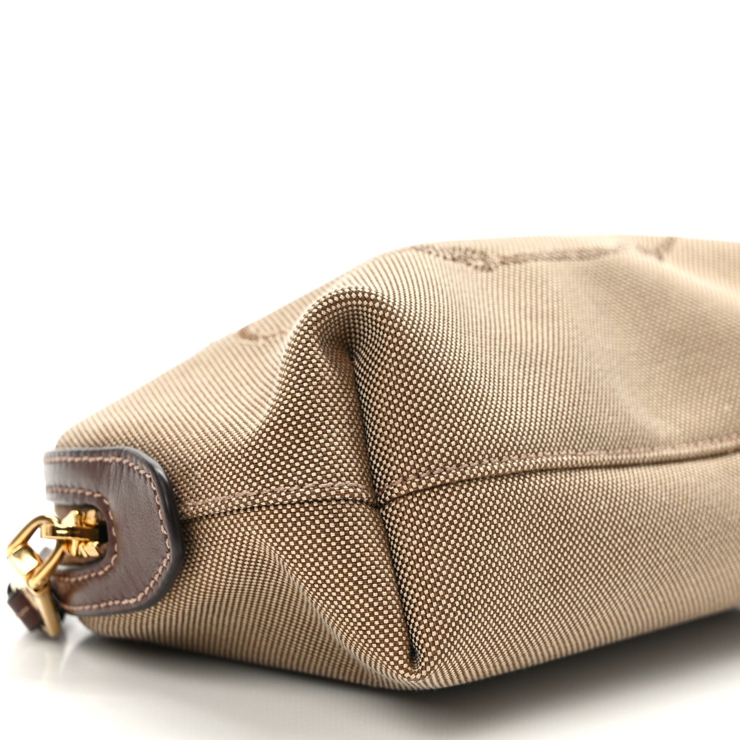 Jacquard Logo Cosmetic Pouch Corda Bruciato