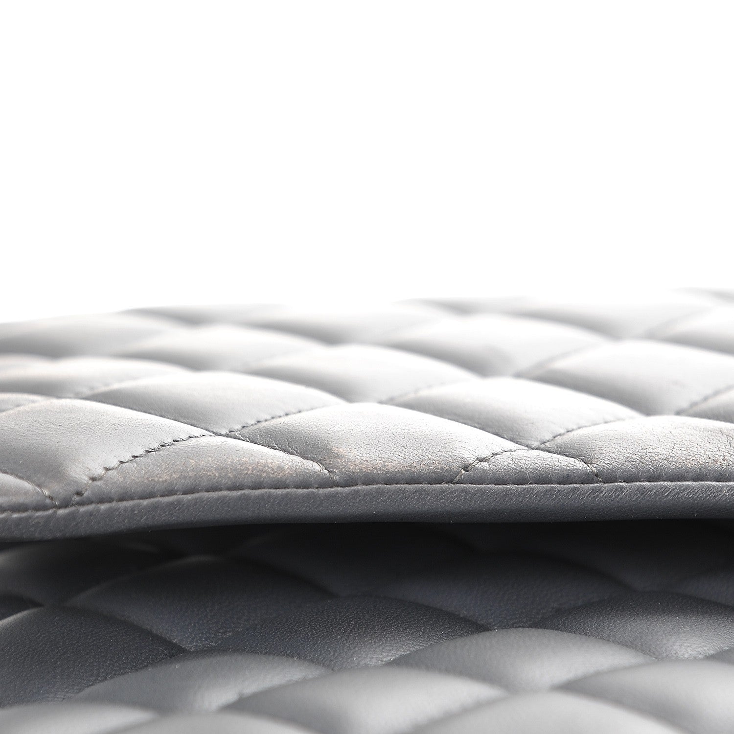 Chanel Lambskin Quilted Maxi Single Flap Grey 11 of 12