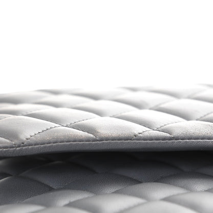 Chanel Lambskin Quilted Maxi Single Flap Grey 11 of 12