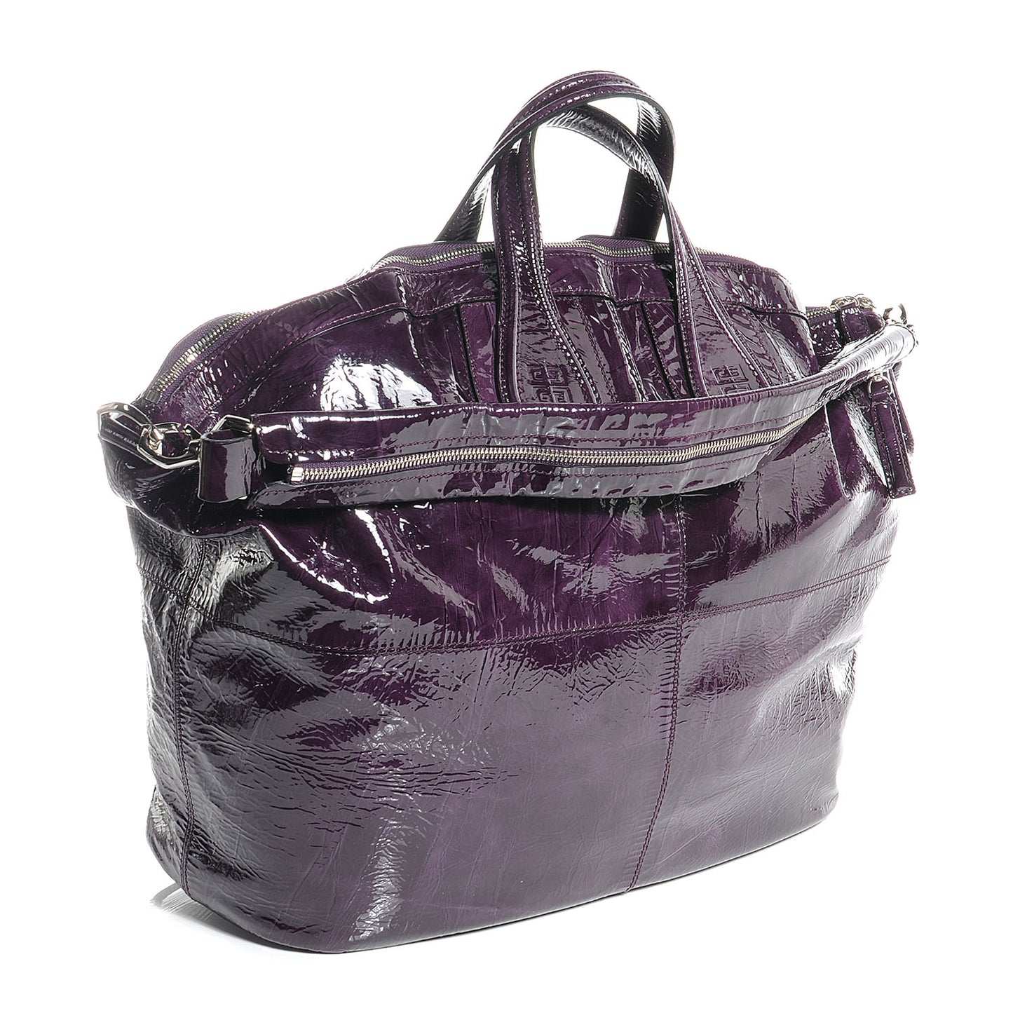 Crinkled Patent Large Nightingale Purple