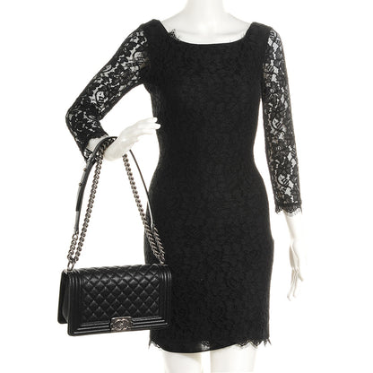 Chanel Caviar Quilted Medium Boy Flap Black 2 of 9