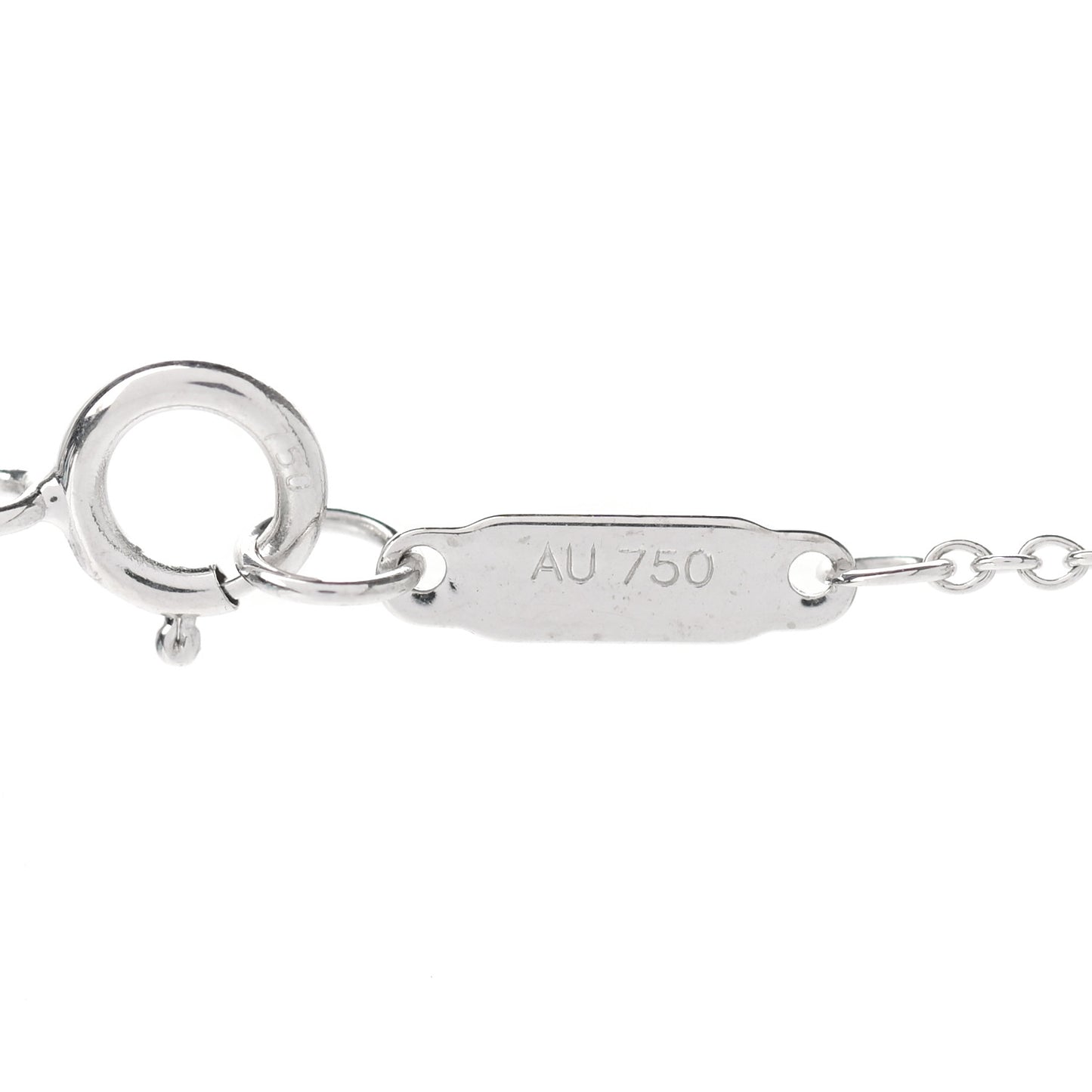 18K White Gold Diamond Heart Lock Pendant Necklace