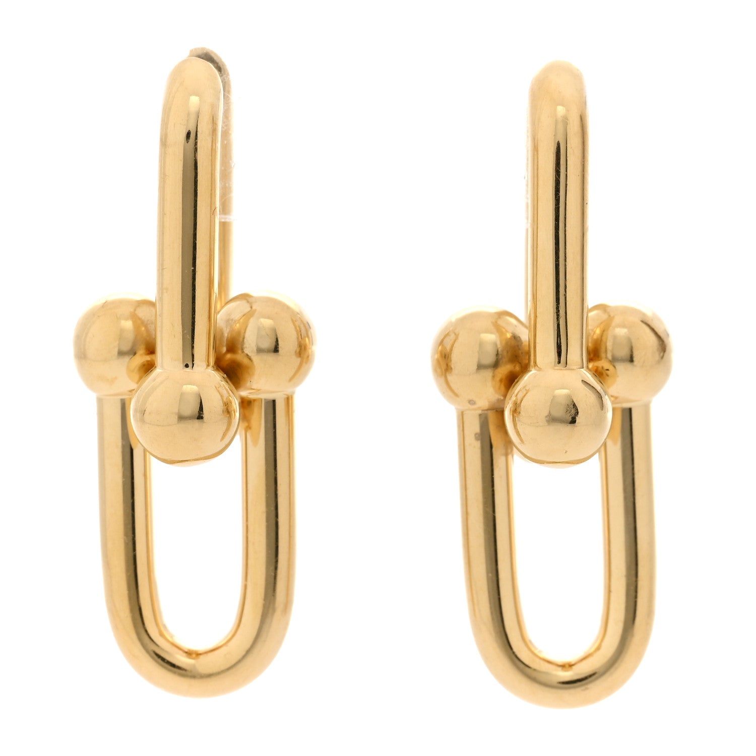 Tiffany 18K Yellow Gold Large HardWear Link Earrings 1 of 4