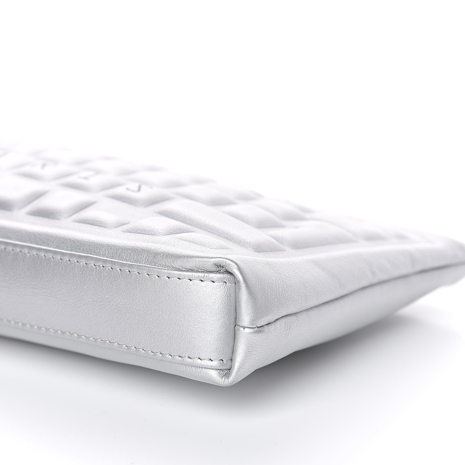 Chanel Metallic Calfskin Keyboard Pouch Silver 9 of 11
