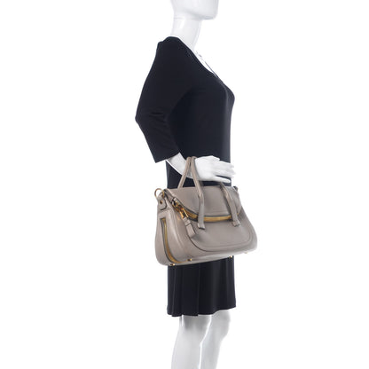 Tom Ford Pebbled Calfskin Medium Top Handle Jennifer Warm Taupe 2 of 6