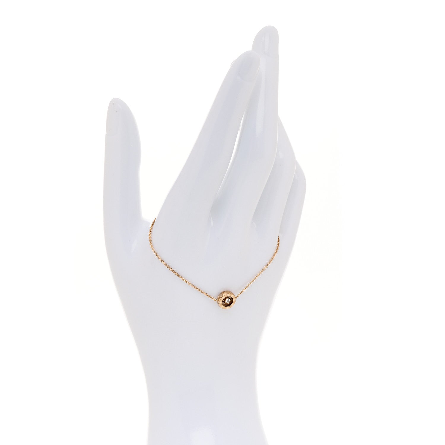 Chanel 18K Beige Gold Diamond Coco Bracelet 2 of 6