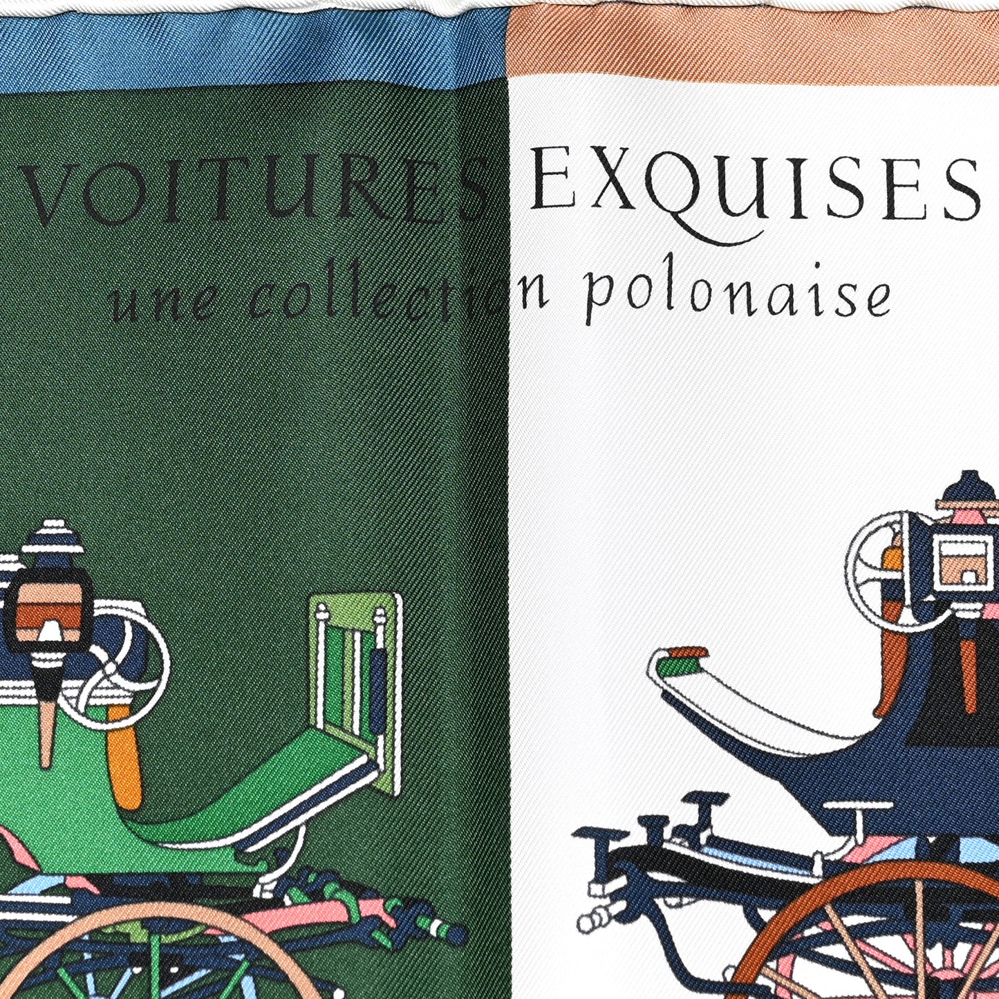 Silk Voitures Exquises Scarf 90
