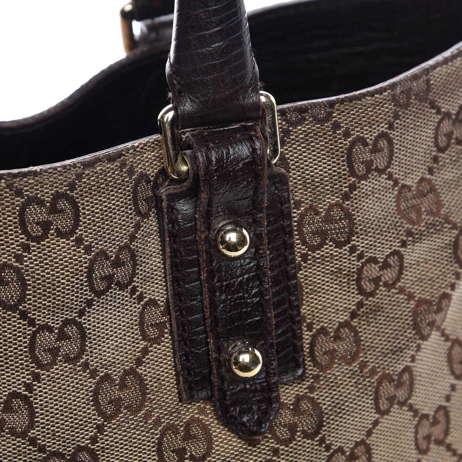 Gucci Monogram Medium Hasler Tote Dark Brown 19 of 24