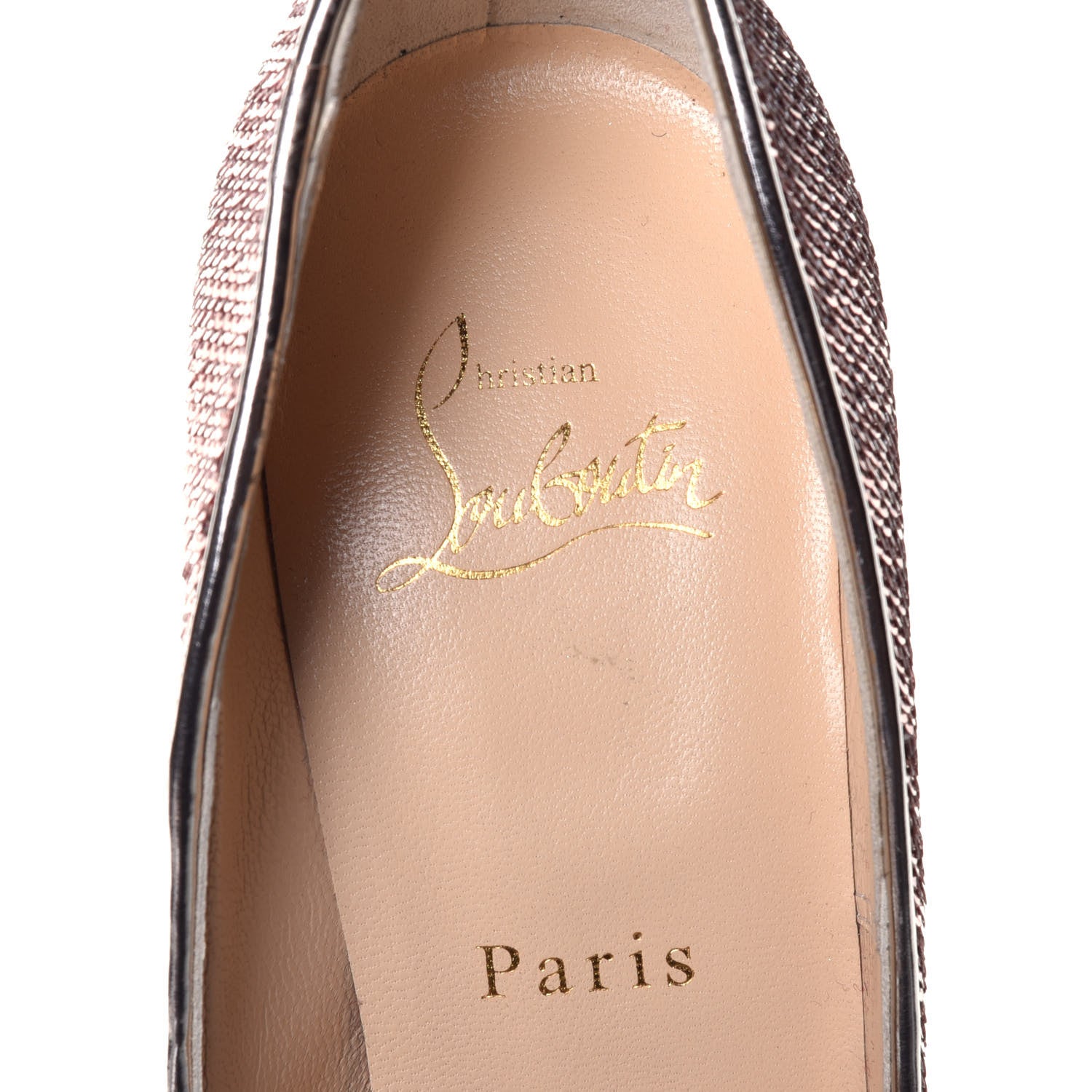 Christian Louboutin Paillettes Sirene Nappa Laminated Specchio So Kate 120 Pumps 36 Nude 7 of 8