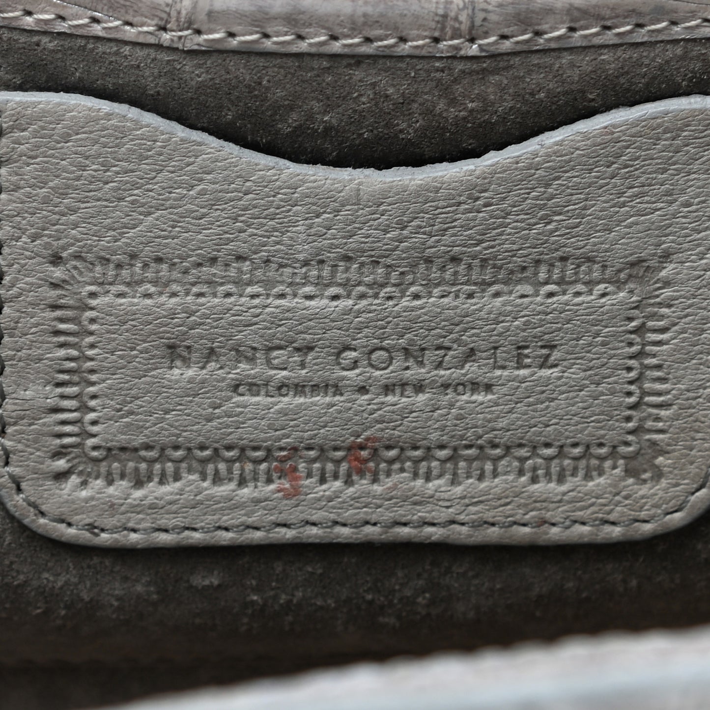 Crocodile Clutch Grey