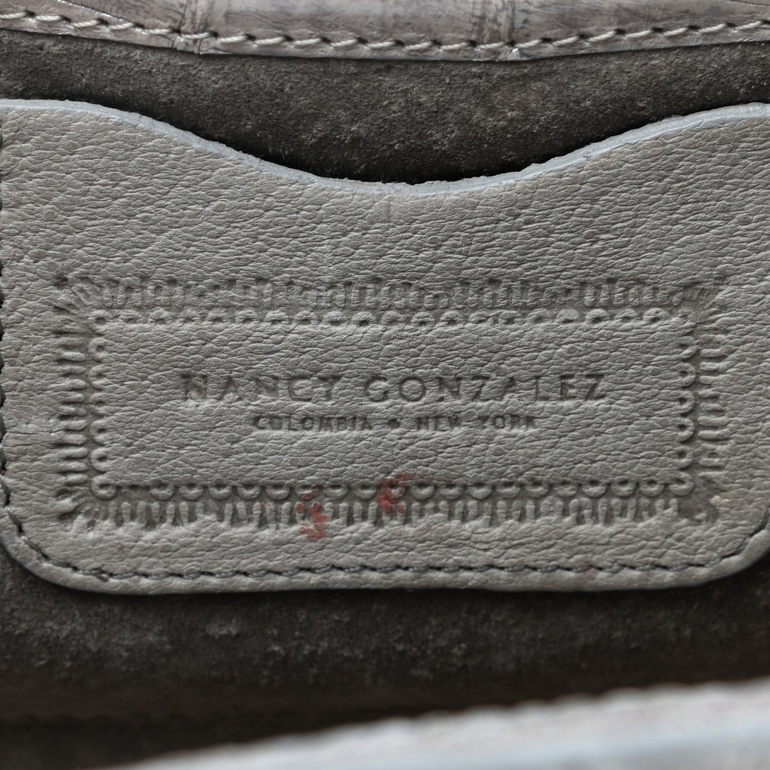 Nancy Gonzalez Crocodile Clutch Grey 5 of 6