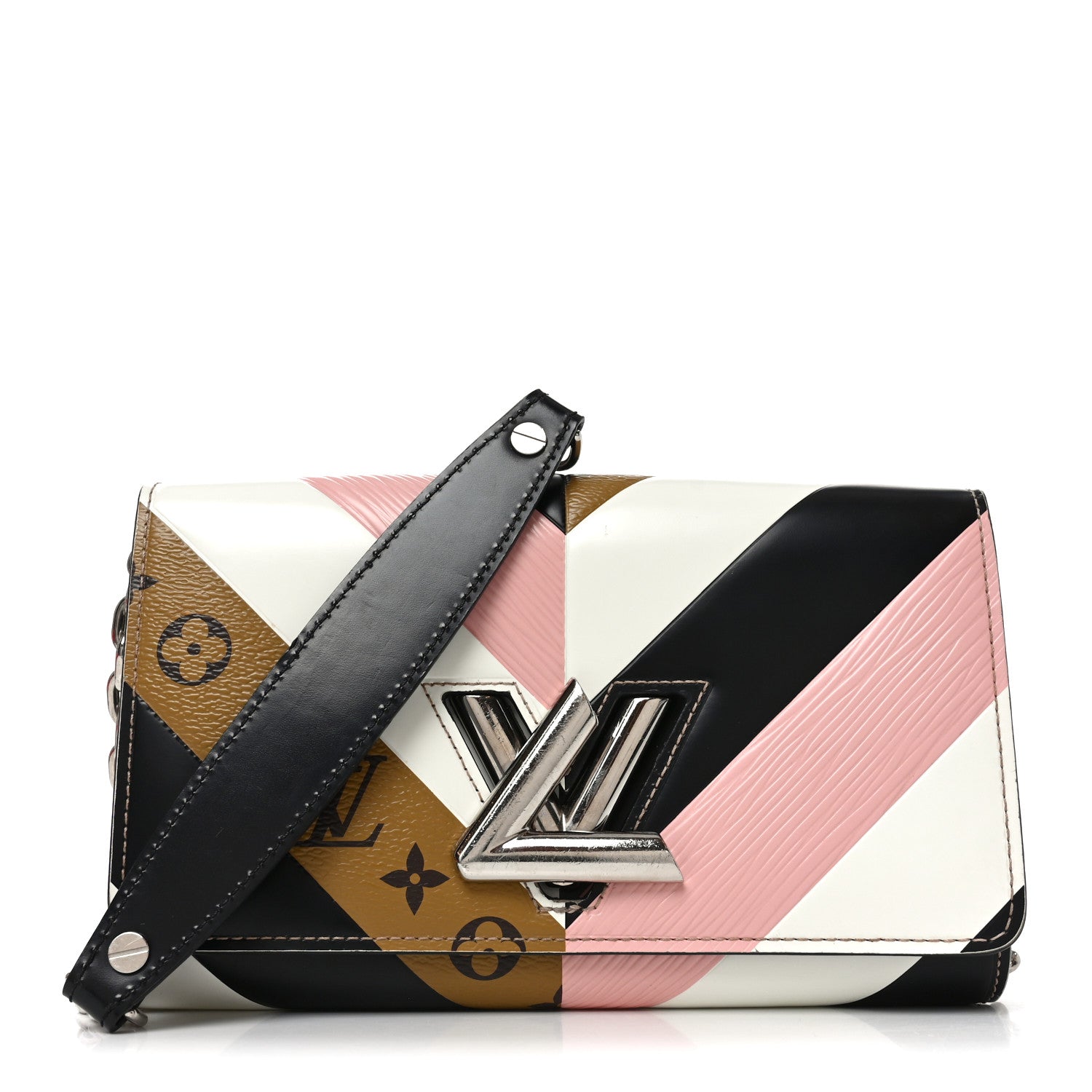 Louis Vuitton Epi Reverse Monogram Twist Chain Wallet Rose Ballerine 1 of 9