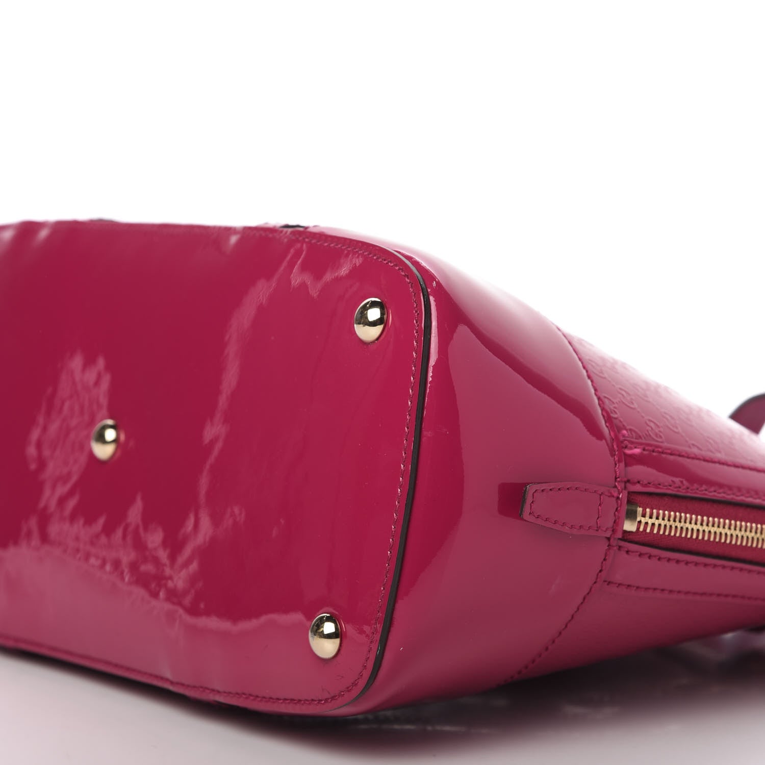 Gucci Patent Microguccissima Small Nice Top Handle Dome Bag Bright Bouganville 7 of 10