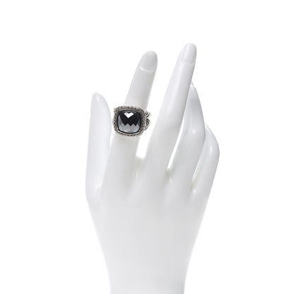 David Yurman Sterling Silver Diamond Hematine 14mm Albion Ring 52 6 2 of 5