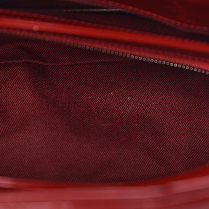 Chanel Patent Quilted Medium Just Mademoiselle Bowling Bag Red 8 of 12