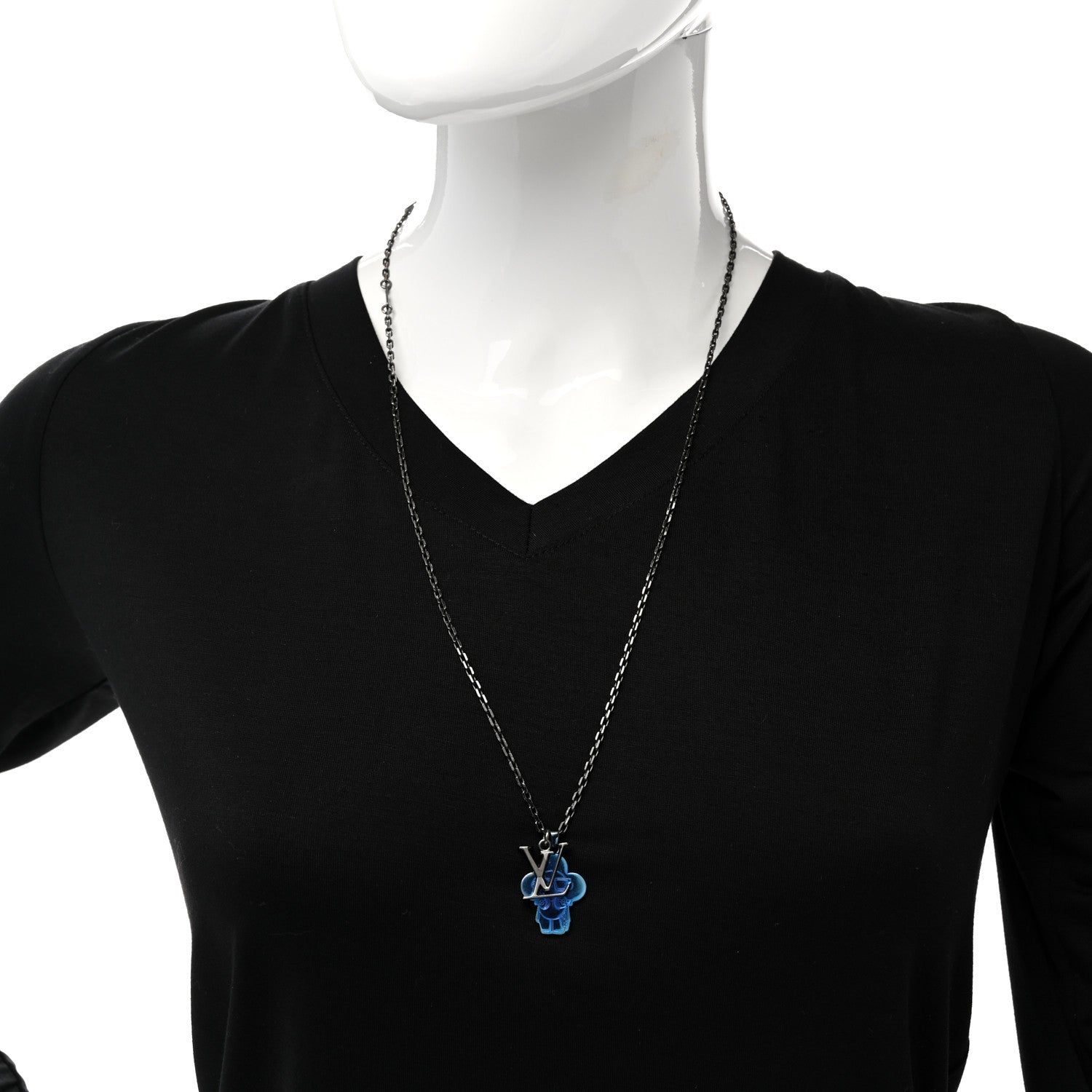 Louis Vuitton Sound DJ Vivienne Pendant Necklace Blue 2 of 10